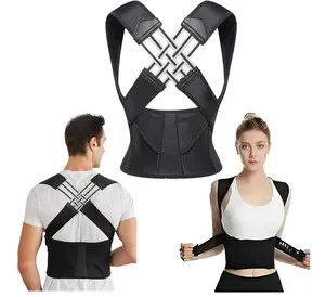 Neck Back Pain Relief Posture Corrector Adjustable Anti-Hunchback Brace with SpineAlignment Support I Ergonomic Upper BackAid for Office Work Home  StudyingHealthcare Tool
