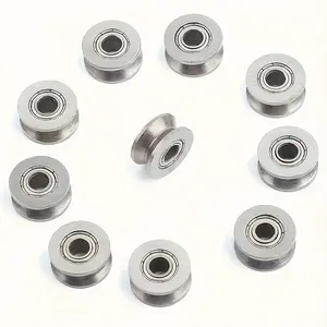 High Temperature Resistant Ball Bearings, High Carbon Steel U Groove Dual Shielded V Slot 624zz Bearing, Durable, Long Life, Easy Installation