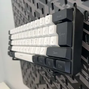 Skadis Compatible Keyboard Holder Pegboard Mounted Keyboard Stand Wall Mount Organizer For Gaming Desk Home Office Workspace Storage Rack Space Saving Pegboard Accessory