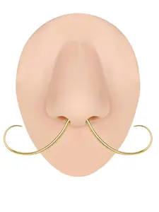 Stainless Steel Mustache Shaped Septum Ring, Septum Clicker, 1 Count/ 2 Counts Novelty Nose Piercing Jewelry, Nose Rings for Men & Women, Trendy All-match Body Jewelry for Birthday Gift