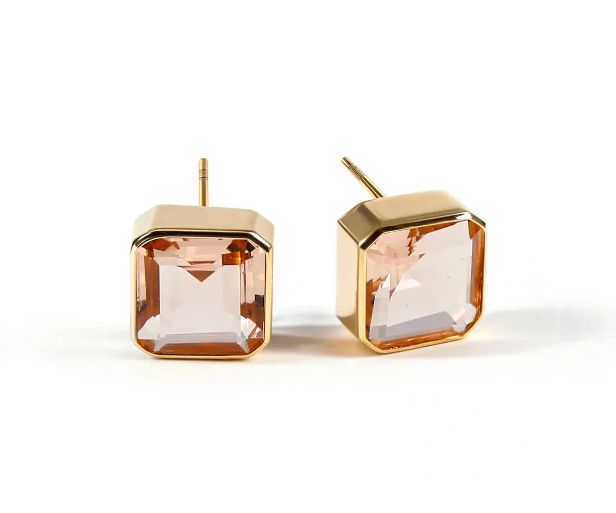 Morganite Studs Earrings