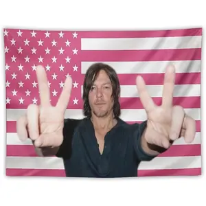 Tapestry Daryl American Star Tapestry Dixon Flag Norman Tapestry Suitable for College Dormitory Cave Bedroom Living Room Office Party Decoration Fans Gift