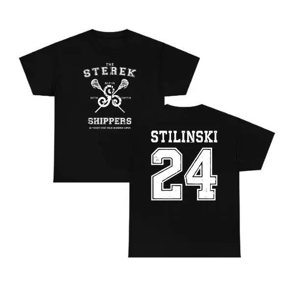 Sterek Double-Sided T-Shirt, Teen Wolf Lacrosse Shirt, Stilinski 24 Varsity Tee, Stiles and Derek Fan Gift, Beacon Hills Graphic Top