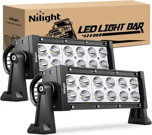 Nilight LED Light Bar 2Pcs 7.5 Inch 36W 2520LM Spot Led Pods Fog Driving Lights Roof Bumper Off Road LED Work Light for Motorcycles Van Camper Wagon Car Pickup Golf Cart ATV UTV SUV Truck Boat 4x4 dealsforyoudays