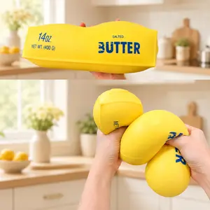 [Dealsforyou] Jumbo Butter Squishy Toy - Soft Stress Ball Toy for Adults & Teens, 14oz 400g Large Butter Stick, 8.46 Inch Stretchy Squeeze Toy, Sensory Fidget Toy Gift, restock, dealsforyoudays, summerwins, DFYD