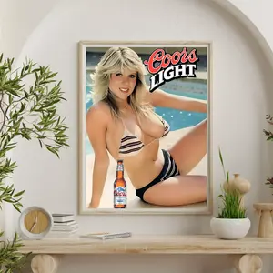[SALE UP TO 50% - UNFRAMED] Huge Vintage Retro Samantha Fox & Clight Beer Poster