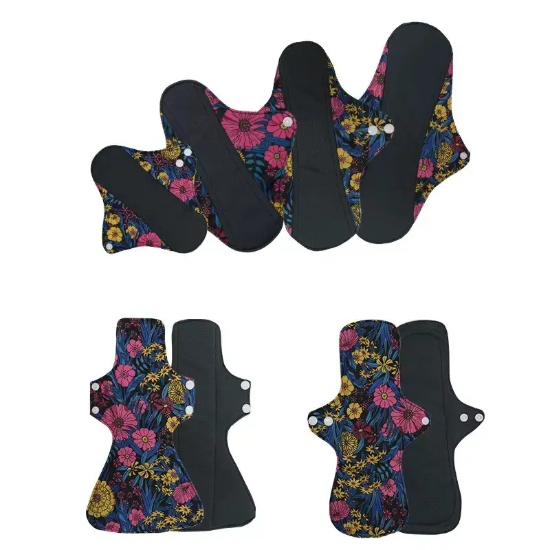 8-Pack Washable Sanitary Pads, Menstrual Pads, Breathable and Absorbent, Leak-Proof, Eco-Friendly, Durable, Easy to Clean, Unscented, Feminine Hygiene Products, Sanitary Napkins, Single Item