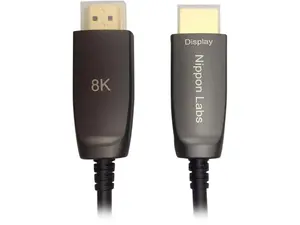 Nippon Labs 15 Meters 8K High Speed AOC Fiber Optic HDMI2.1 Cable - High Speed 48Gbps 8K(7680x4320)@60Hz, 4K@120Hz,HDCP 2.2, YCbCr 4:4:4, eARC - SHDC-AOC-015, Length 15m