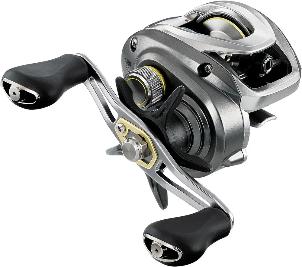 Daiwa AirD 80 Baitcasting Reel - Smooth Fishing Reel with Rubber Grip, Suitable for All Levels, Available in Right- and Left-Hand Models (Right/Left Hand Options), 7 Ball Bearings