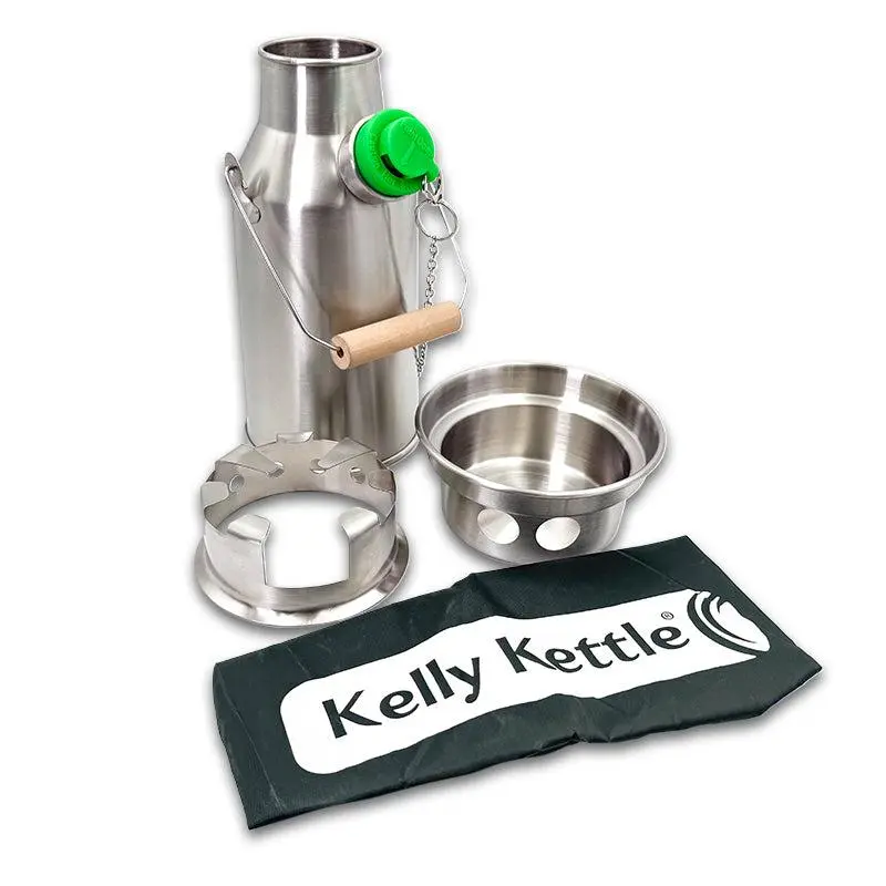 Kelly Kettle - Trekker Stainless Steel Camp Kettle & Hobo Stove