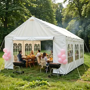 10'x20' Carport Car Canopy, Outdoor Gazebo Tent Equipped with Removable Sidewalls, Heavy Duty Commercial Shelter Tent Perfect for Party, Wedding, BBQ, Car Parking and Outdoor Activities