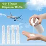Summerwins 4-in-1 Rectangular ABS Lock-Top Cosmetic Storage Bottle - Leak-Proof Refillable Silicone Squeeze Box, Lightweight Durable Portable Toiletries Jar for Makeup, Business Trips, Mini Useful Gifts