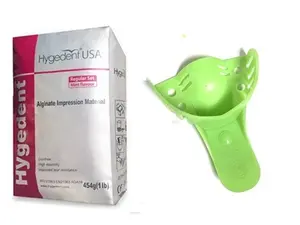Hygedent USA Grills Dentures Mold Mouth Impression Kit - 1lb Alginate & 12 Anterior Upper Trays