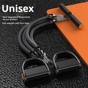 Multifunctional Resistance Bands Set with Pedal and Ankle Straps Adjustable Tubes for Full Body Workout Home Gym Fitness Equipment