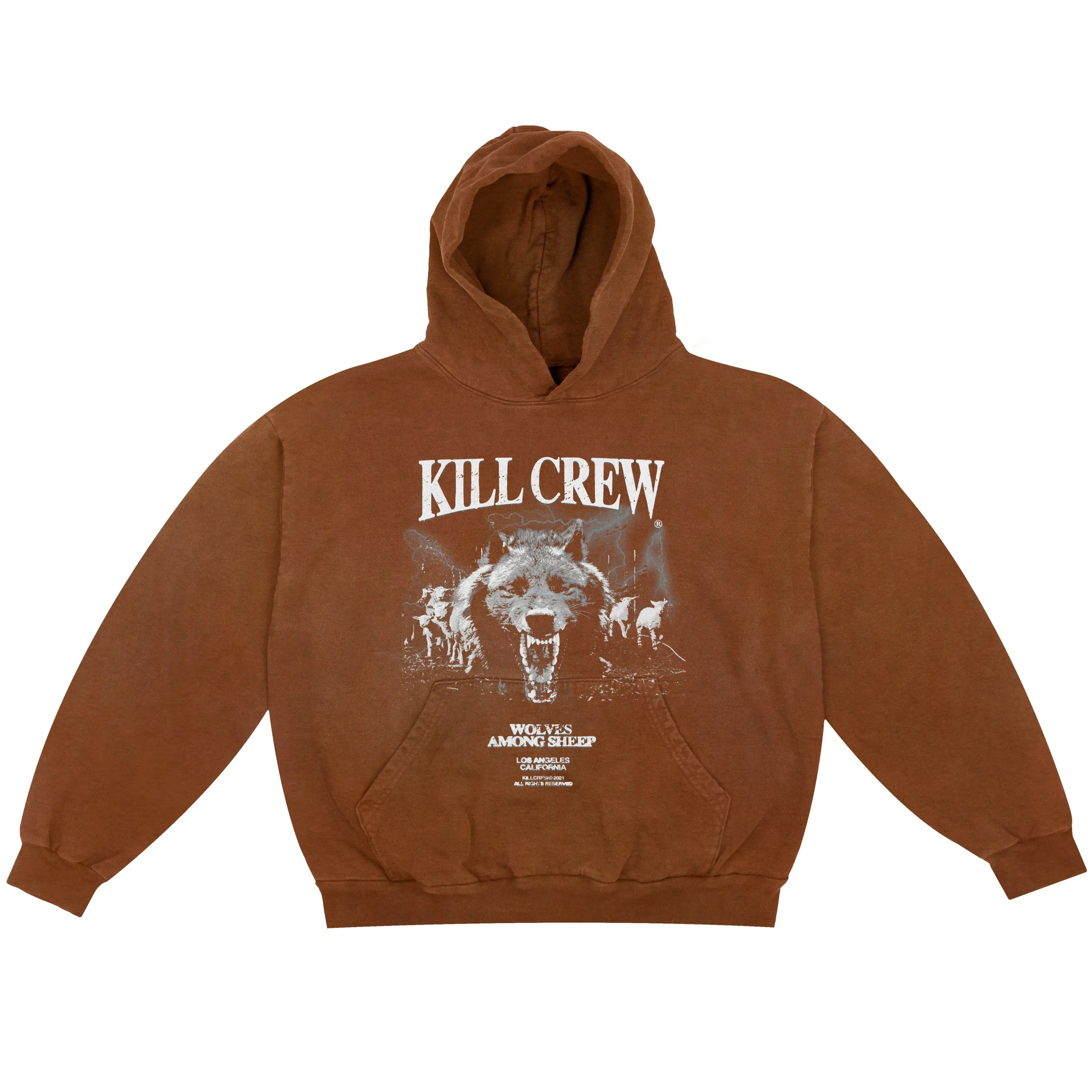 Kill Crew Oversized Lux Midst of Wolves Hoodie Cotton Fit Sweatshirt Fleece Soft Tops Pullover Comfort