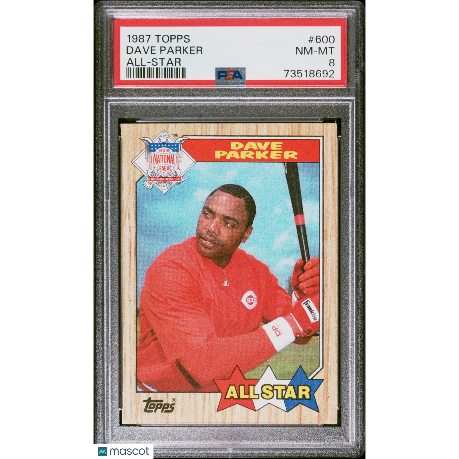 Dave Parker PSA 1987 Topps Baseball #600 8 73518692