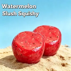 Cute Watermelon Smoothie Fidget Squish Toy, Realistic Food Shape Play Toy, Flexible Squeeze Hobby Toy, Interactive Fun Plaything for Boys Girls, Great Gift & Leisure Toy for All Ages