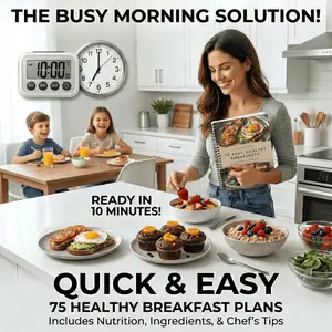 75 Quick & Easy Breakfast Recipes | 10-Minute Keto Macro-Friendly Meal Plan | High Protein Low Calorie | Sunday Meal Prep For Busy Moms 9-to-5 Professionals Fitness Enthusiasts Beginner Friendly Recipes Featuring Shopping Lists
