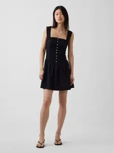 GAP Pintuck Drop-Waist Mini Dress