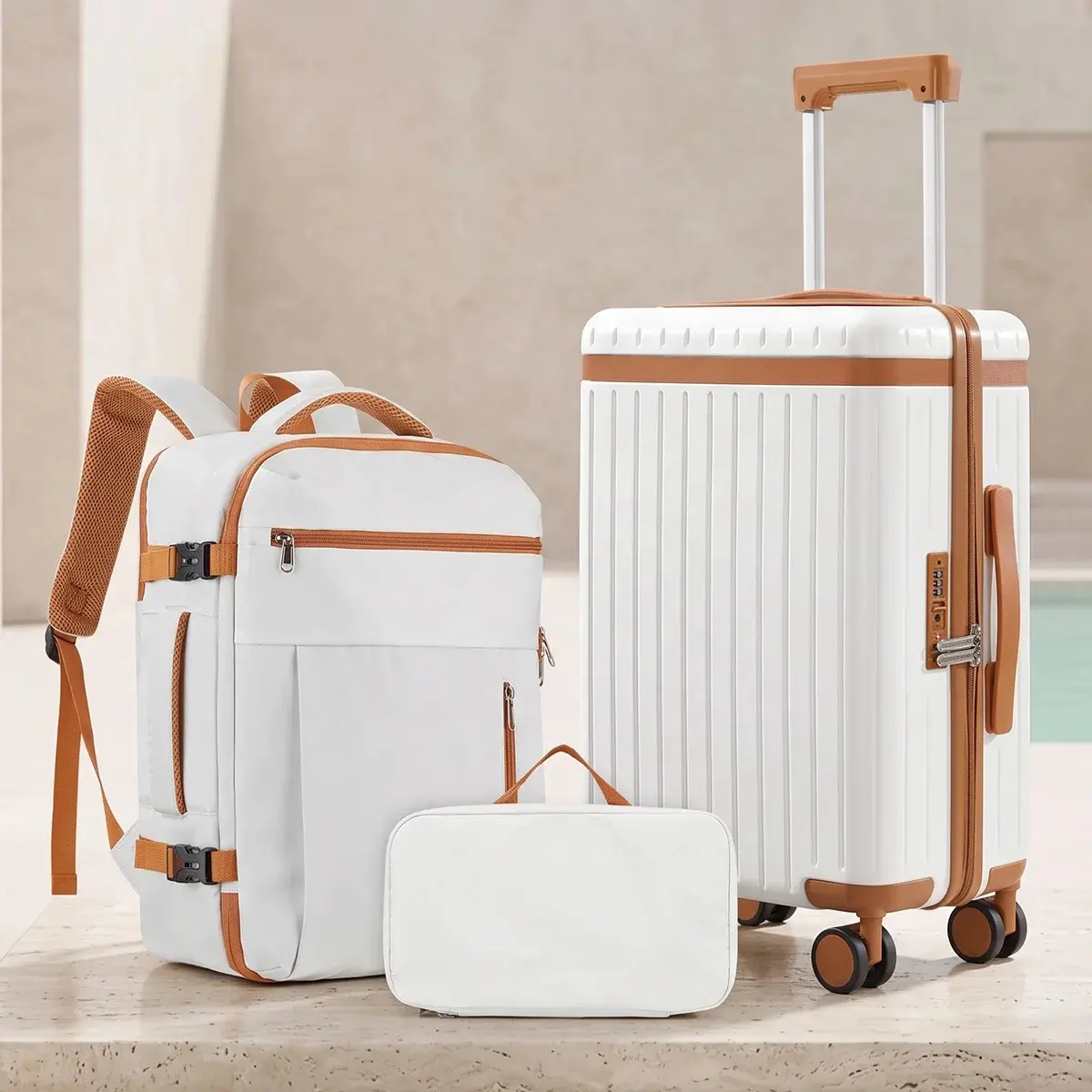 Lightweight 3 Pieces Business Travel Suitcase Luggage Set High Quality Hard Shell Trolley Suitcase Luggage Set of 3