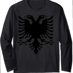 Albanian Double Eagle Design - Albania Crest Long Sleeve T-shirt