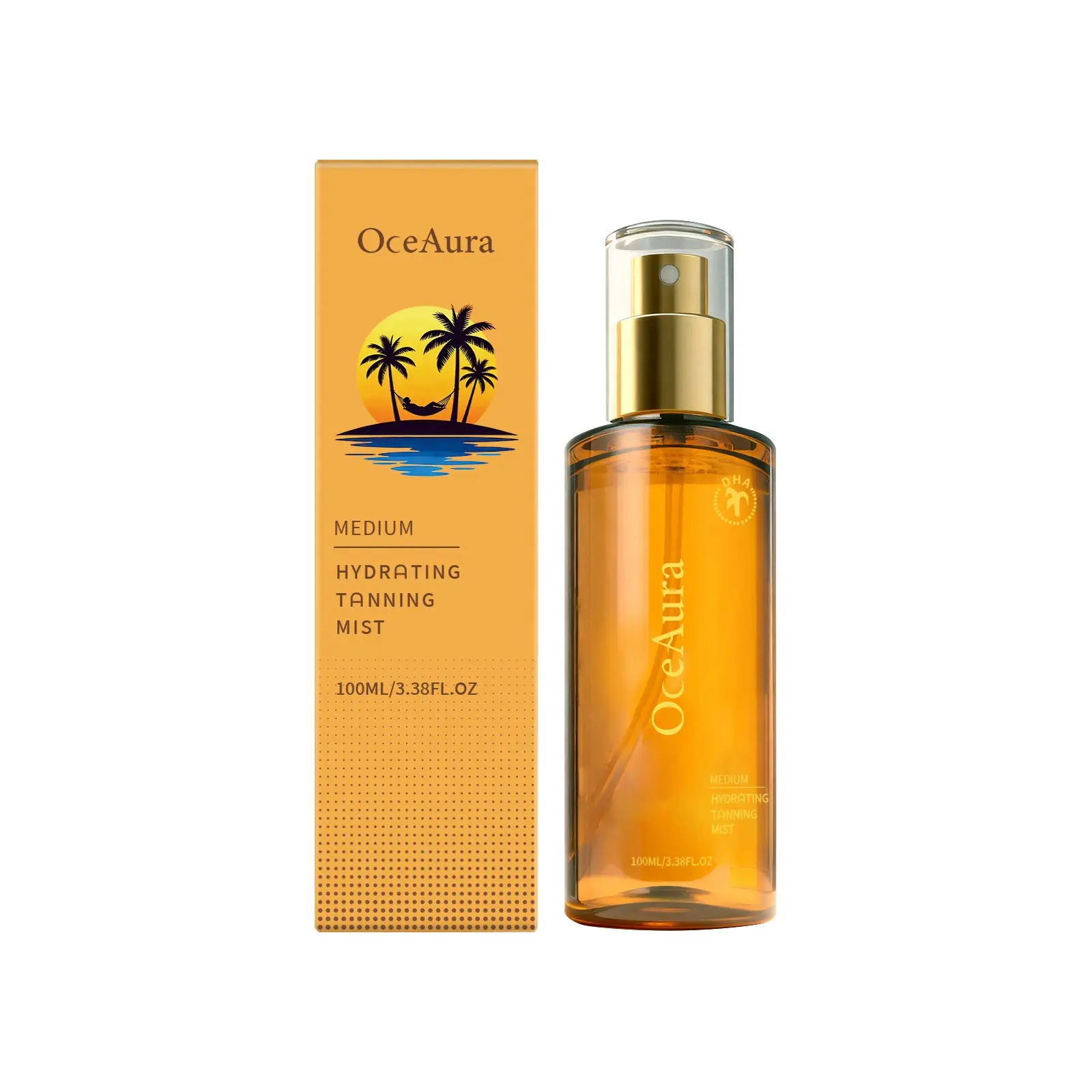 OceAura Flawless Sunless Tanning Spray, Natural Bronzed Glow Body Mist, Self Tanning Mists, Hydrating Moisturizing Even Skin Tone Self Tanner, Long Lasting Streak-Free Body Tanning Care, Tanning Essentials, Moisturizer