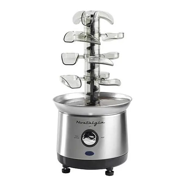 Nostalgia 2lb Stainless Steel Cascading Fondue Fountain Nostalgia 2lb Stainless Steel Cascading Fondue Fountain