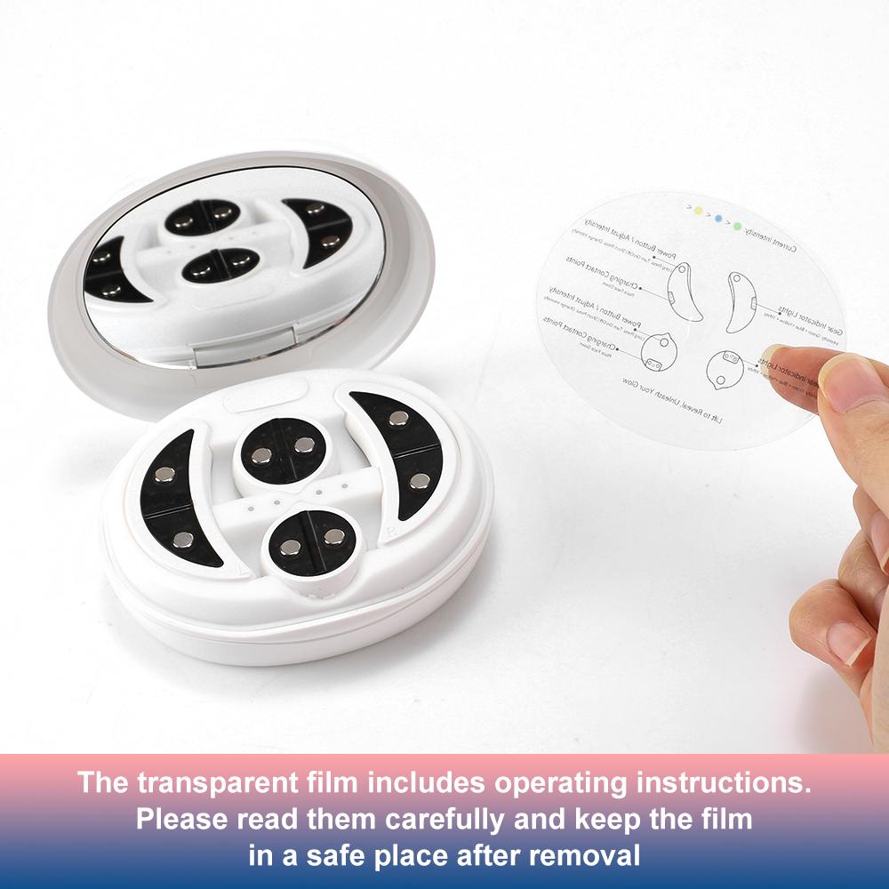 2-in-1 Electric Facial and Eye Massager Micro-current Red Light Skin Firming Device with Type-C Charging