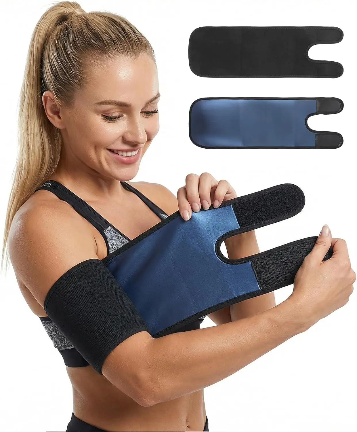 2Pcs Arm Trimmers for Flabby Arms, Arm Sweat Bands for Women | Adjustable Sweat Arm Bands for Sports, Sauna, Women