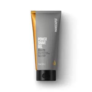 MANSCAPED® Power Shave Gel, Men's Soothing Head & Face Shaving Gel, with Witch Hazel & Gentle Liquid Exfoliants to Help Defend Against Irritation, Ingrown Hairs & Razor Bumps, 6 fl oz