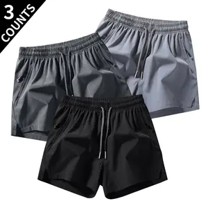 Men's Solid Color Quick Dry Athletic Shorts Lightweight Breathable Gym Workout Running Shorts for Men with Pockets, Comfortable Summer Fitness Training Sports Shorts for Jogging, Basketball, Outdoor Activities