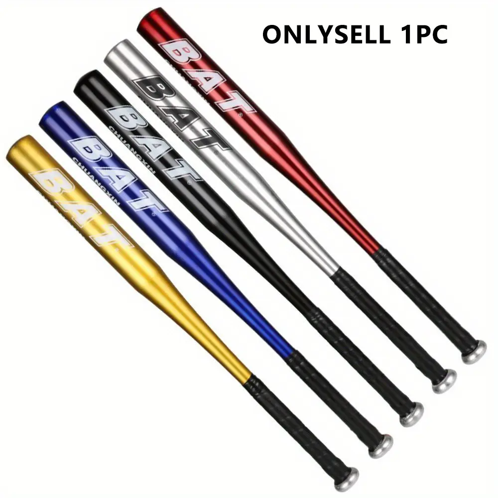 1pc Thick Full Aluminum Baseball Bat, Metal Bat, 51cm High Hardness Lightweight Durable Design, Adult Outdoor Training Game, Sport Training Equipment, Blue