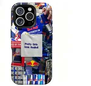 Cool Red Bull Film 2-in-1 Phone Case, Compatible with iPhone 12, 13, 14, 15, 16, and 17. Shockproof, hard shell, high-definition printed, durable phone case.