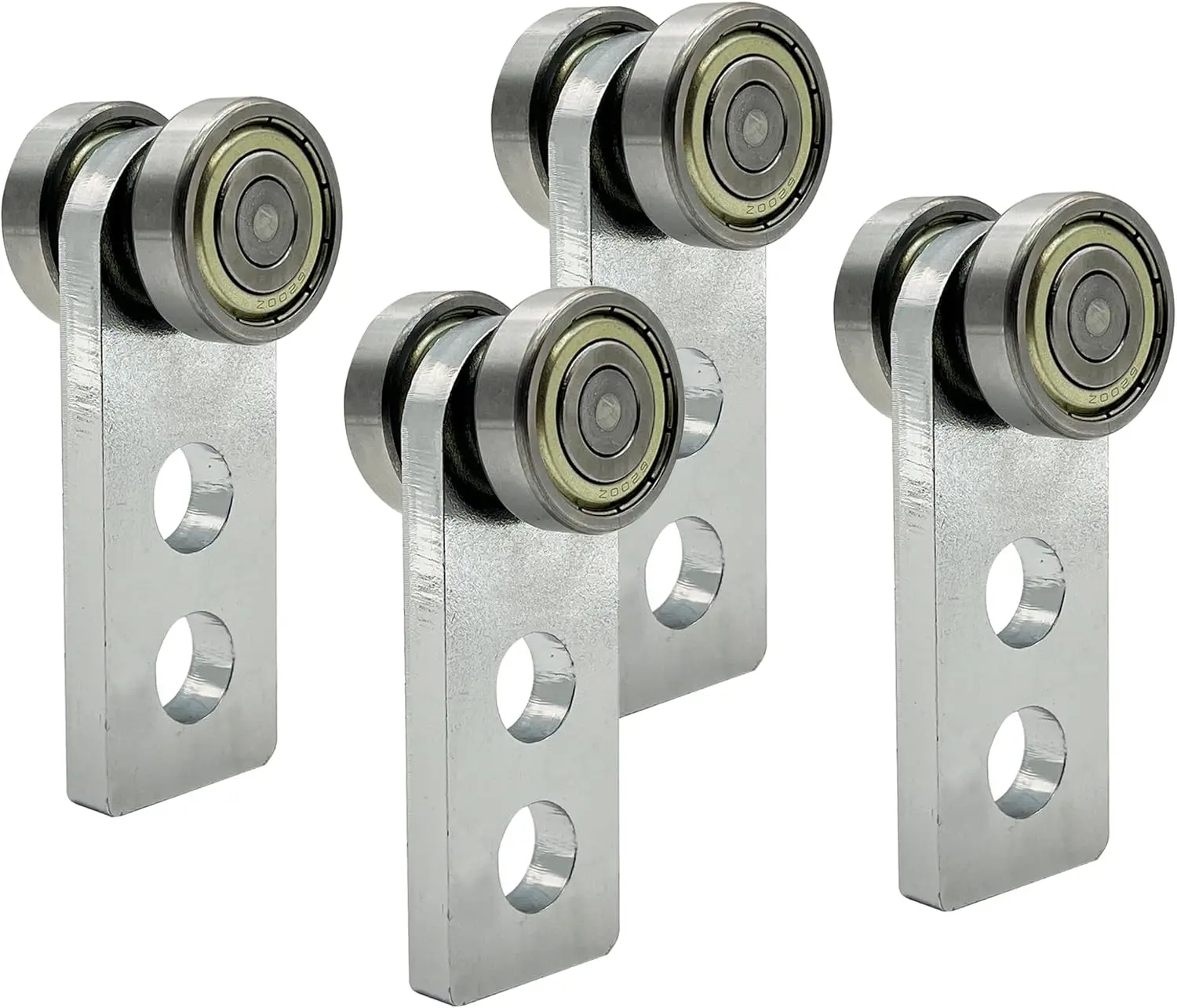 2 Wheel Trolley Assembly Rollers, Two Bearing Trolley Assembly for 1-5/8" Wide and All 1-5/8" or Taller Strut , Trolley Roller Garage Pulley System Hoist System (4 PCS)