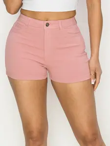 Super Stretchy High-Waisted Mint Shorts – Sculpting Fit & All-Day Comfort