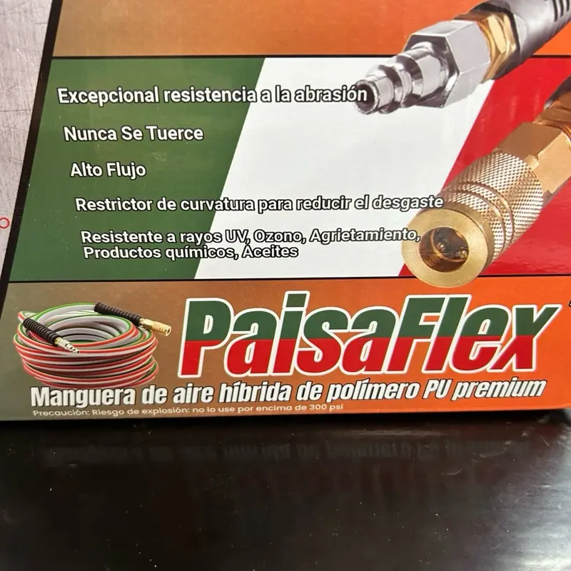 Paisaflex 1/4”x 100’ with fitting 1/4, with the mexican flag colors Paisaflex 1/4”x 100’ with fitting 1/4, with the mexican flag colors