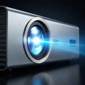 4K Projector with Wi-Fi 6 & Bluetooth 5.3 22000 Lumens Portable Outdoor Movie Projector Electric Focus Auto Keystone Correction High Brightness for Home Theater & Bedroom projector projector for bedroom