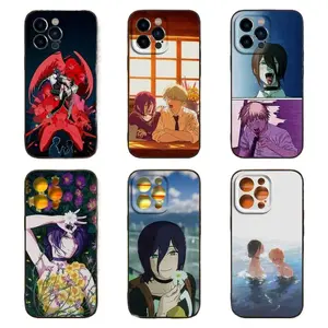 Movie R-Reze Denji Phone Case for iPhone 17 Pro Max Air 16 Pro 15 14 Plus 13 12 11 and Samsung S26-S23 Plus Ultra Soft Black Cases