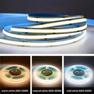 Flexible COB LED Strip Light Tape, Dimmable, 5v Voltage, 3 Color Options, Ideal for TV Backlighting, Vanity Mirror, Cabinet Lighting, Home Decor