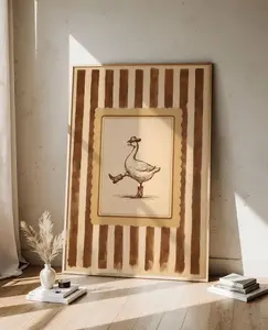 [SALE UP TO 50% + FREE SHIP] Silly Cowboy Goose Wall Art Print – Funny Western Dancing Duck Poster, Silly Goose Nursery Decor, Rustic Vintage Cowboy Artwork