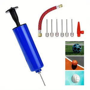 1pc Blue Manual Hand Pump Inflator with Flexible Hose, Portable Air Pump for Basketball, Football, Volleyball - Durable PP Material, Uncharged Operation, Ideal for Valentine'S Day, Women'S Day, Mother'S Day, Thanksgiving, Christmas Gifts, Without Battery