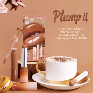 Olibolla 3-in-1 Lip Kit Best Value - Lip Liner Lipstick Lip Gloss - Plump Glass Lips 3 Shades Non-Sticky Travel Size Budget Friendly combos tiktokshopspringglowup