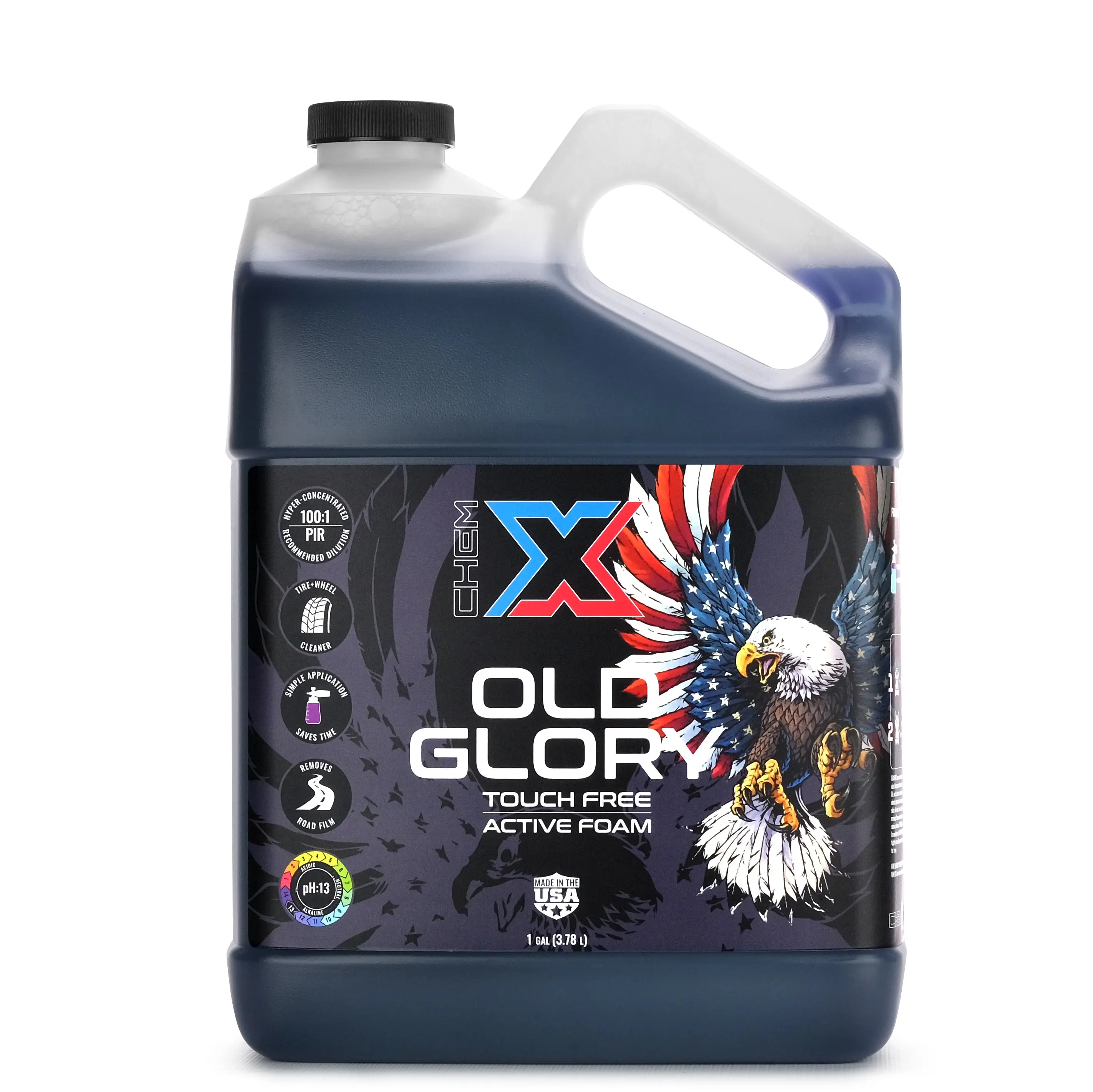 Old Glory Touch-Free Active Foam Car Cleaner, Automotive Degreaser Spray for Vehicle Washing & Maintenance