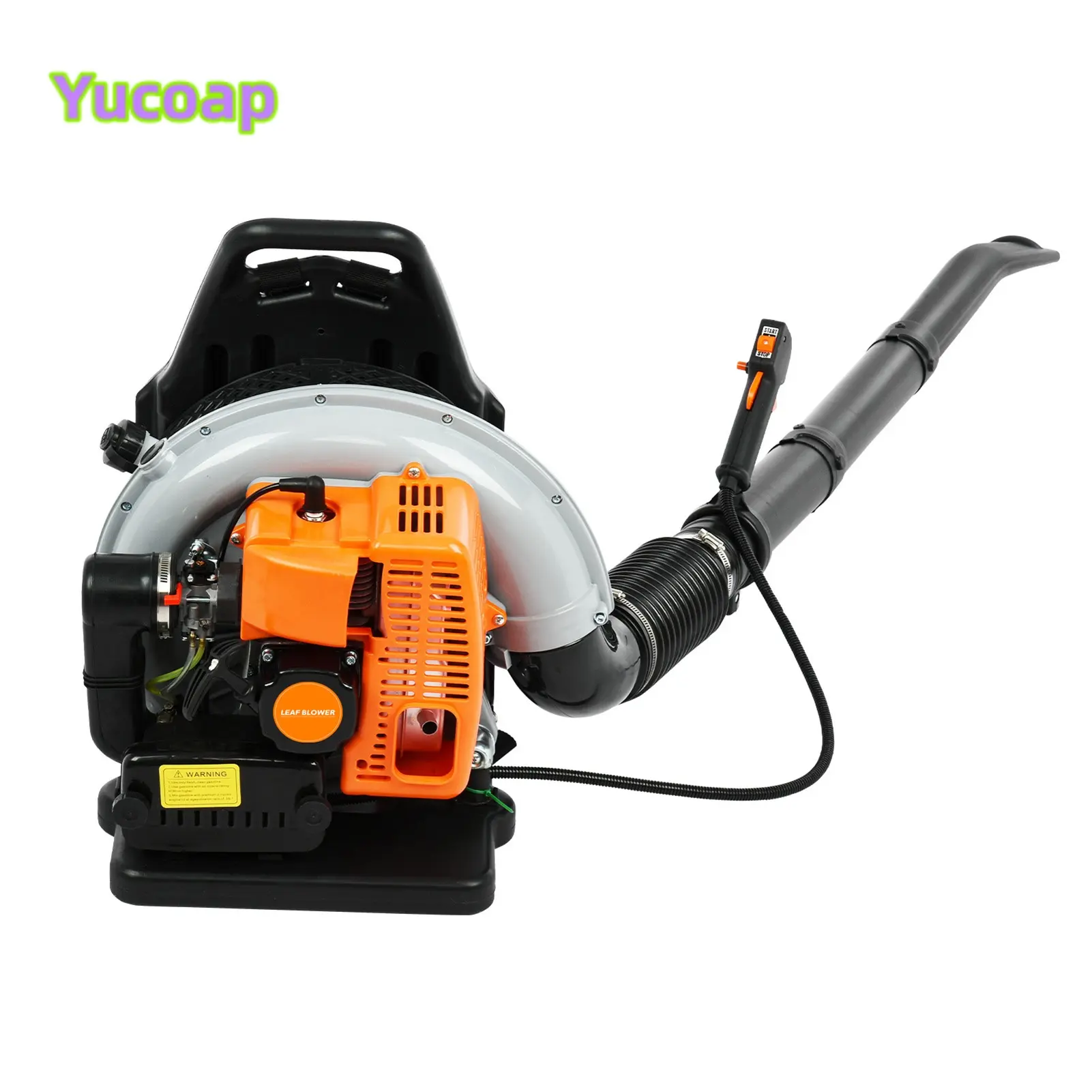 YUCOAP 63CC Gas-Powered Backpack Leaf Blower, Adjustable Speed Design, Backpack Blower for Leaves, Grass Clippings and Outdoor Cleanup