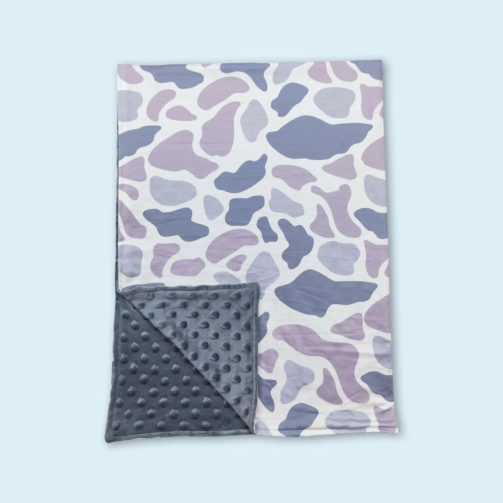 Grey camo baby kids soft blankets