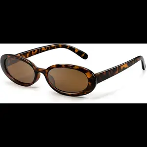 Retro Oval Sunglasses for Women Men Fashion Small 90s Vintage Driving Shades Tortoise Shell Frame