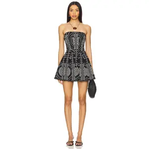 Charo Ruiz Ibiza Clem Short Dress in Black Nelm Black Nel?m
