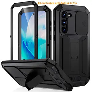 Suitable for Samsung S24U Stand S25Ultra Shockproof Phone Case S23U Silicone Full Coverage Protective Case