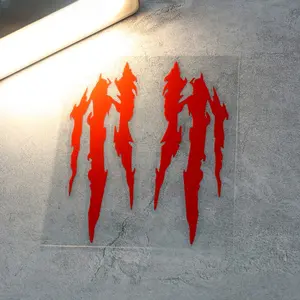 2pcs Special Monster Claw Reflective Scratch Motorcycle Motorbike Body Helmet Stickers Waterproof PVC, Durable Decoration for Motorcycle Helmets, Cars, Scooters & More - DIY Motocross Decals, Motorcycle Decal