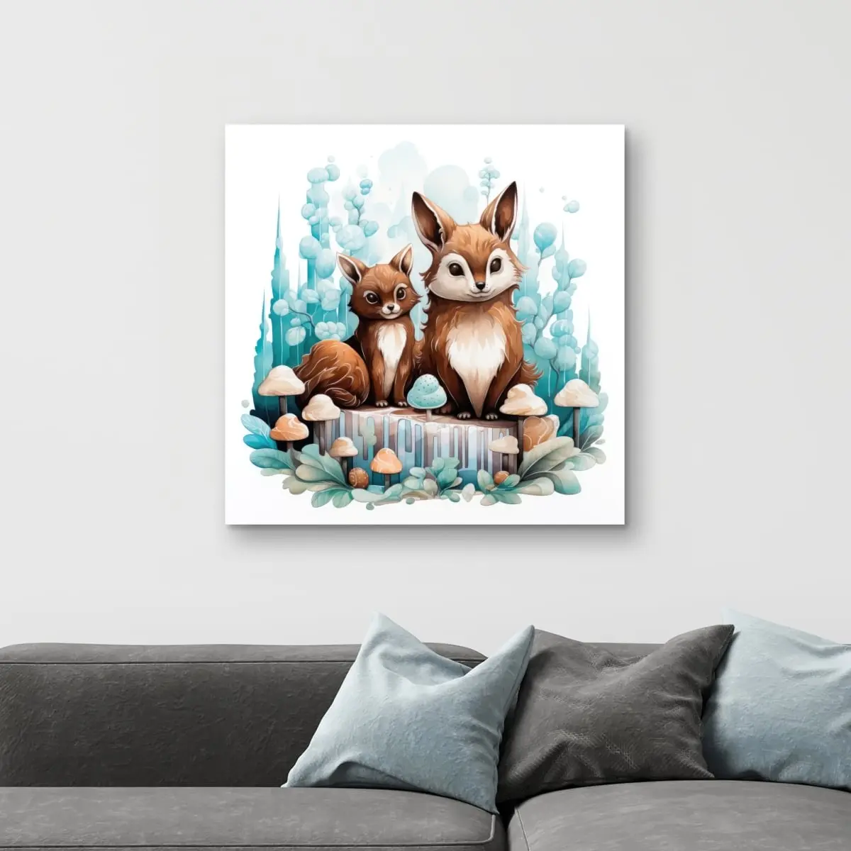 212 MAIN C1RC3232PNQMJQ 32x32 in. Minimalist Artistic Wall Photo Print - Friendship and Companionship Gift-Worthy Home Decor for Stylish Room Interiors